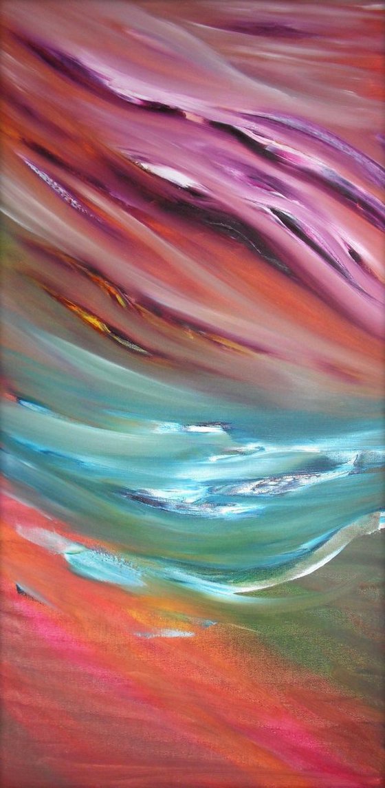 Slow breath - Original abstract painting, oil on canvas