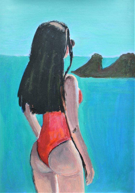 At the beach / 42 x 29.7 cm