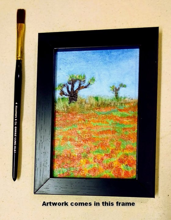 Poppies in the wilderness, Miniature landscape