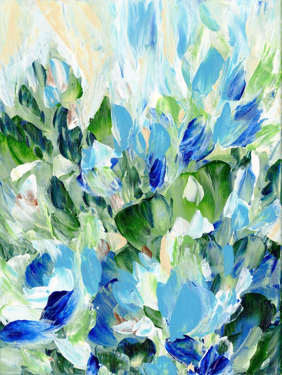 Tranquility Blooms 22 - Floral Painting by Kathy Morton Stanion