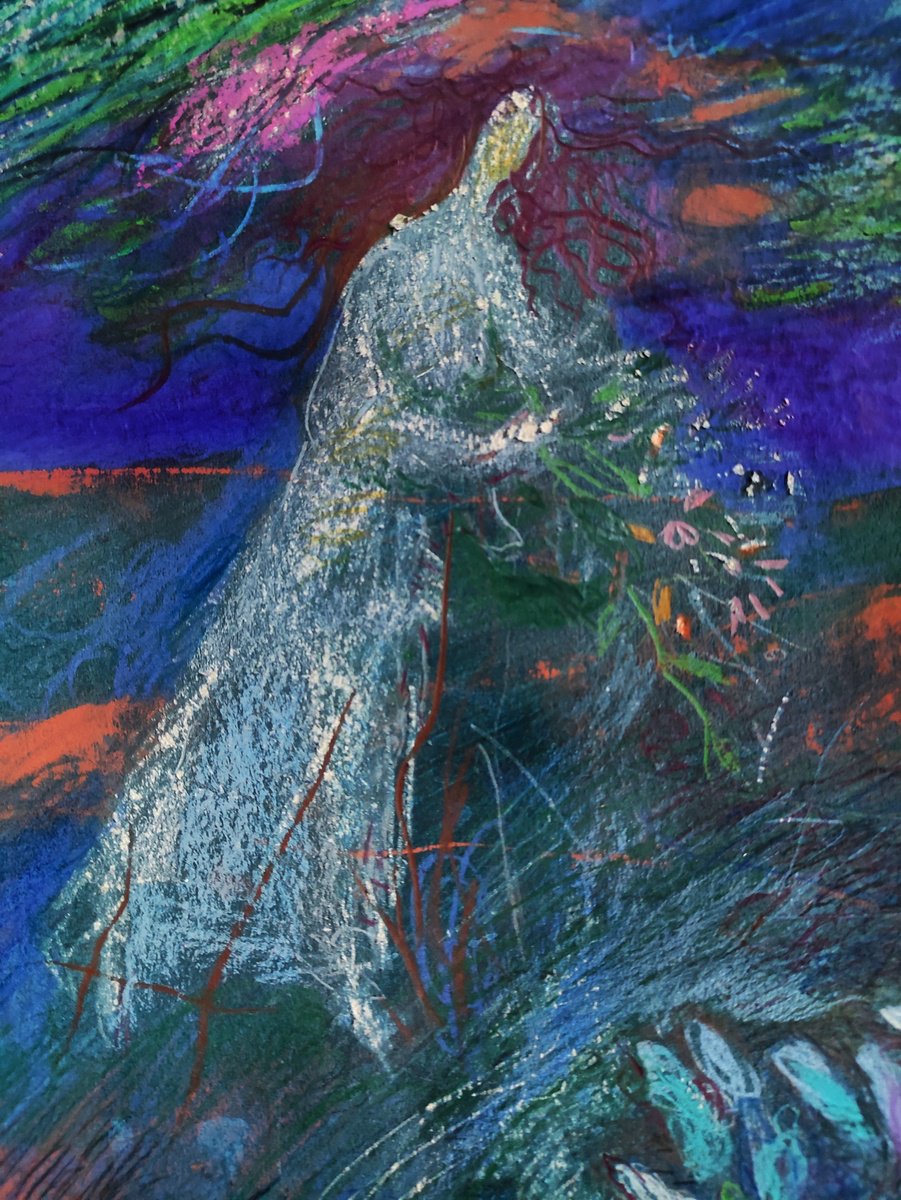 Impressionistic Botanical Painting By Pavlo Makedonskyi, 12 X 16", At Night, Original Artwork