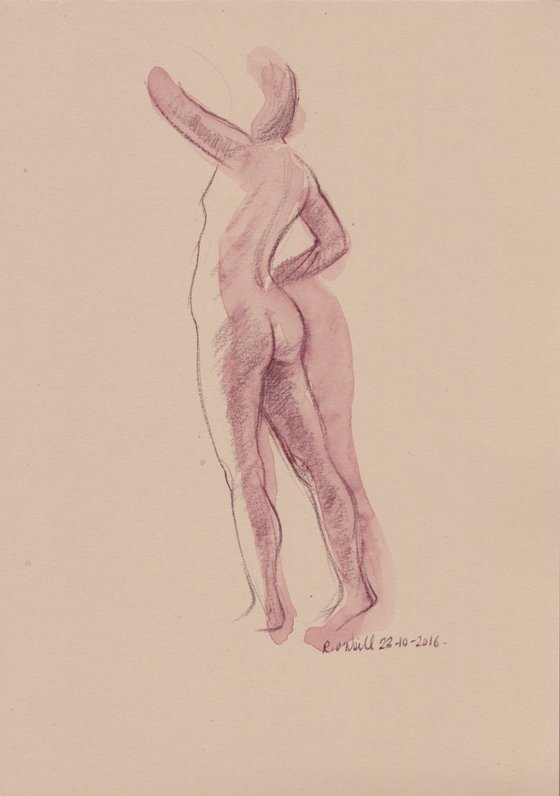 Standing female nude