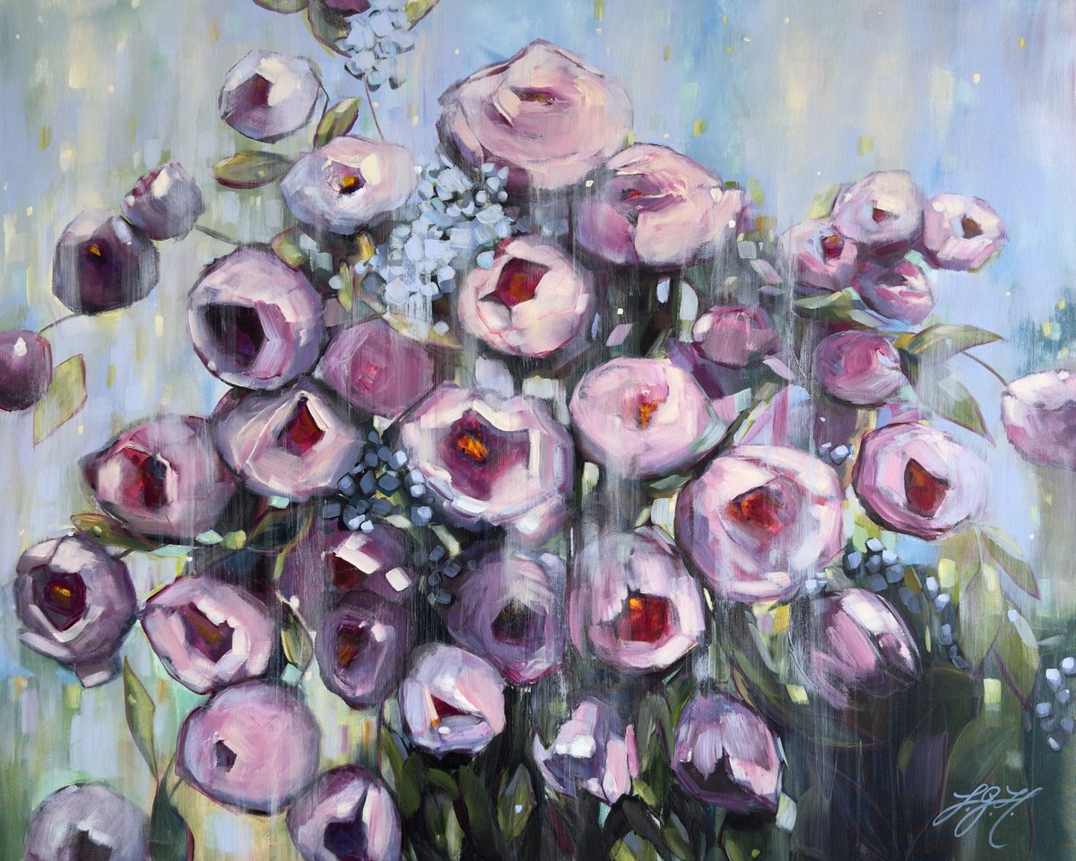 Rose Parade 4 By Sandra Gebhardt-Hoepfner, 39 X 31, Artwork For Sale On Artfinder