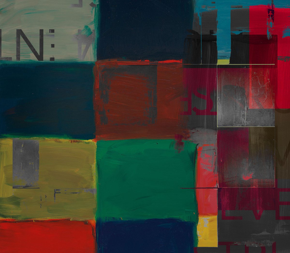 Abstract Print By The Most Active, 17 X 15", Lost In Red, Original Artwork