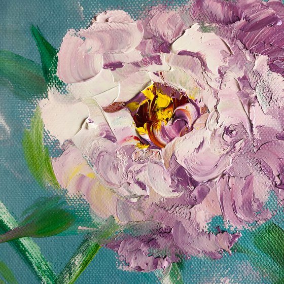 LITTLE PEONY - Pink flowers. Floral decor. Decorative painting. Little. Gentle. Flowering. Fleeting.