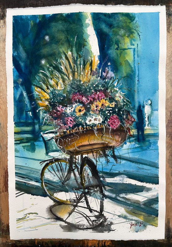 the flowers bike at the. avenue New York