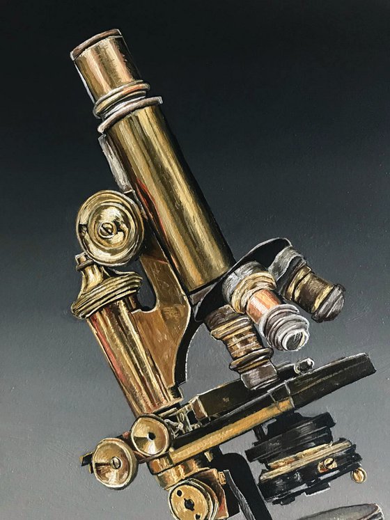 Microscope 19 centery (Commission painting)