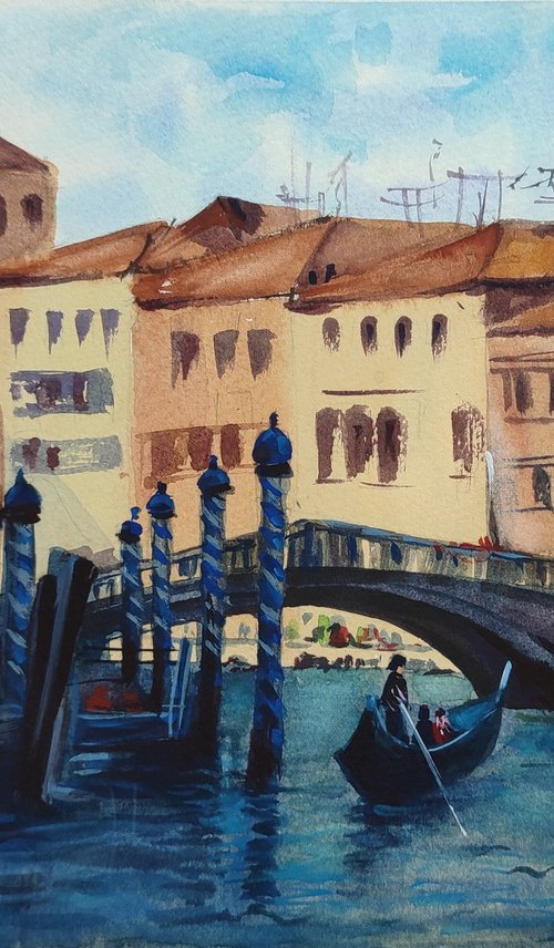 Venice. Original artwork by Nadiia Dubei