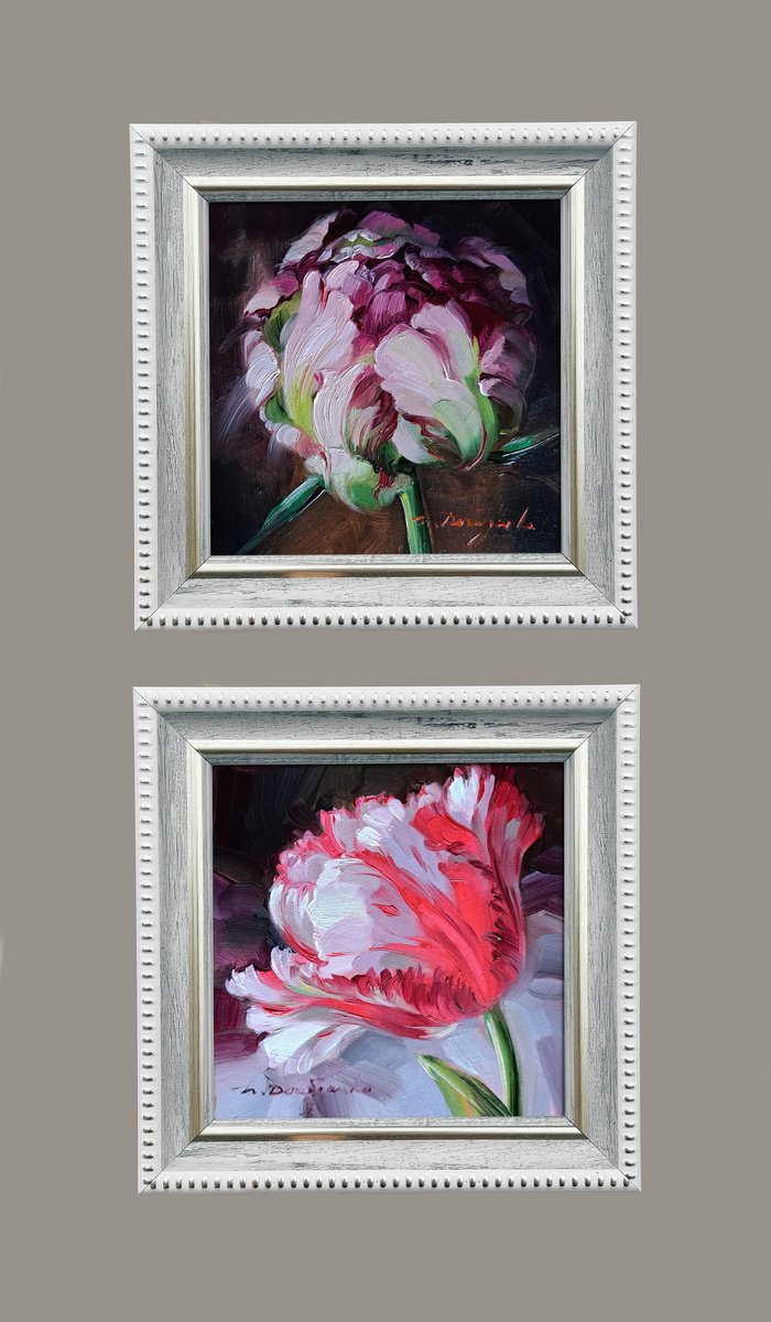Peony Tulip By Nataly Derevyanko, 5 X 5, Artwork For Sale On Artfinder
