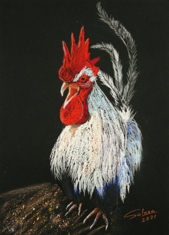 Rooster VI - Pet portrait /  ORIGINAL PAINTING