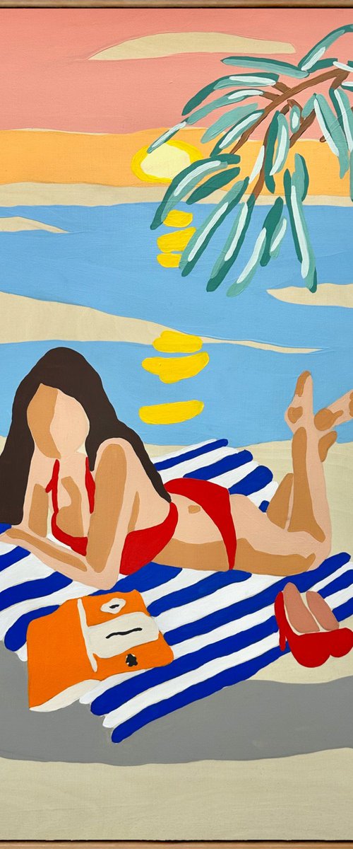 Summer Sun - Silver Gum 64cm x 94.5cm by DEBORAH LANG