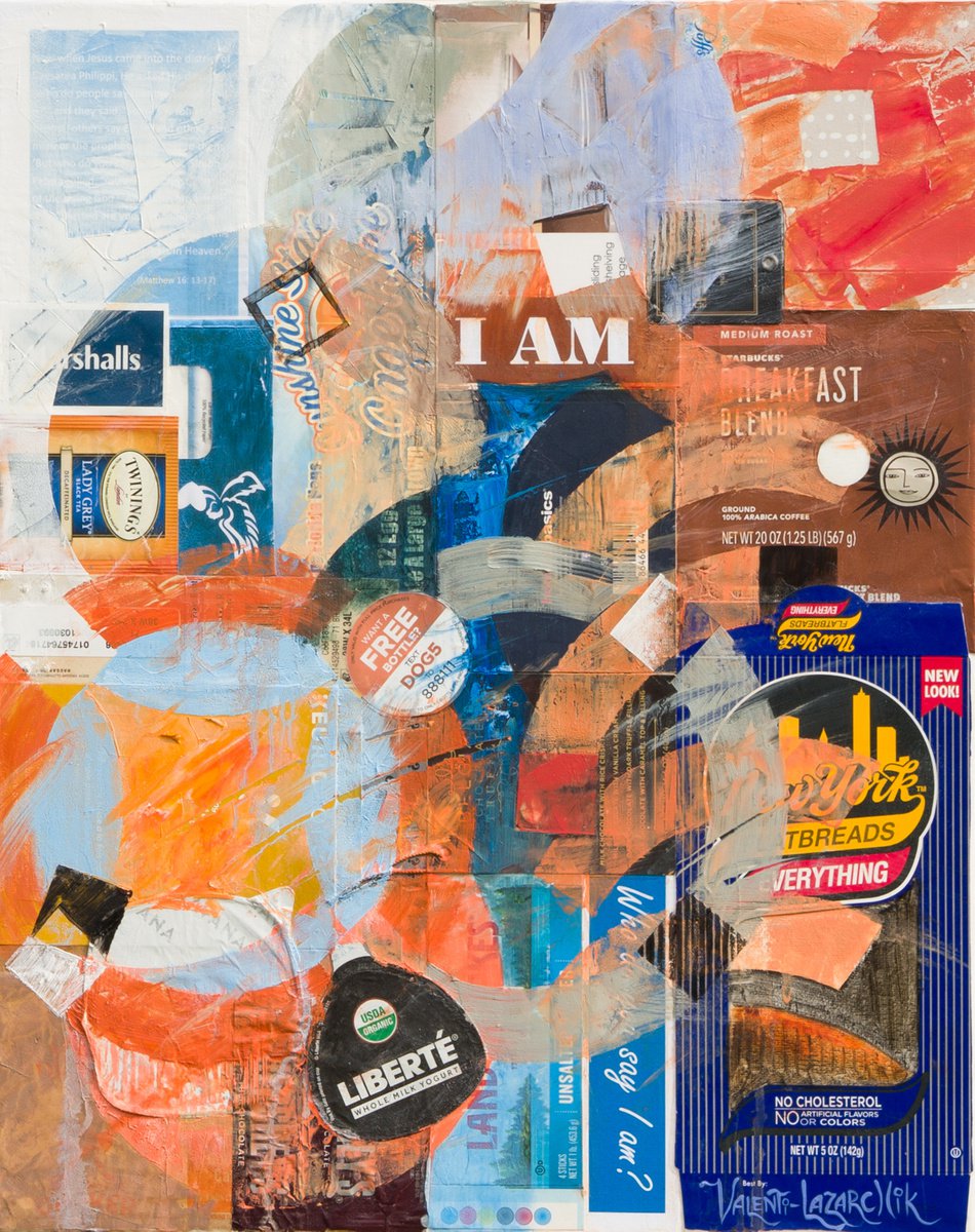 Organic Abstract Painting By Gina Valenti-Lazarchik, 16 X 20, Who Do You Say I Am? #2, Original Artwork