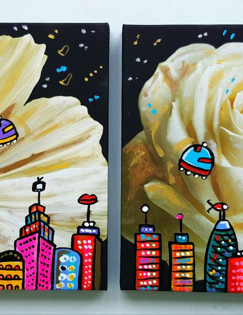 Flowers Cities by Maria Luisa  Azzini