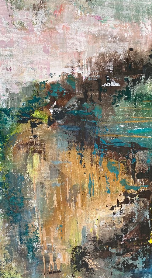 Abstract landscape by Clare Hoath