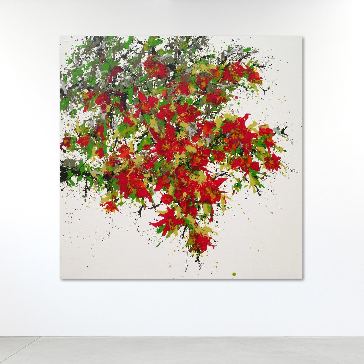  Red Tree By Isabelle Pelletane, 39 X 39, Artwork For Sale On Artfinder