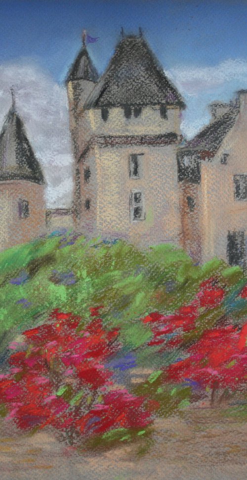 Chateau Rivau... France... /  ORIGINAL PAINTING by Salana Art / Svetlana Samovarova