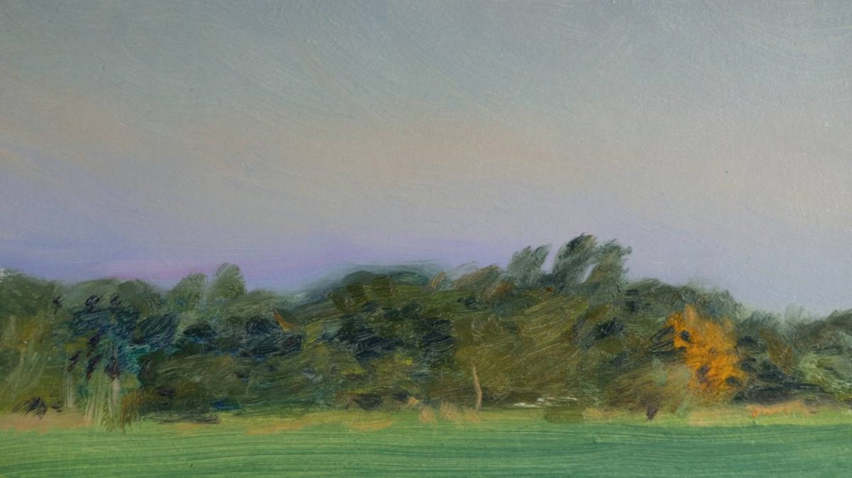 Impressionistic Landscape Oil Painting By Anastasia Borodina, 8 X 5, End Of Summer, Original Artwork