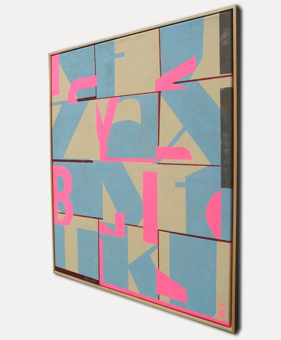 Typopop in neon pink and blue