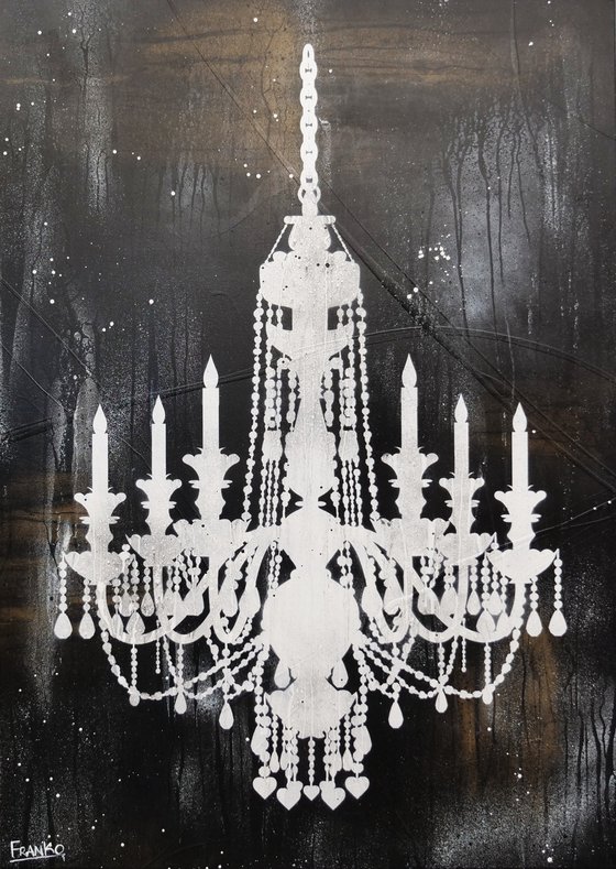 Raw Chandelier Class 140cm x 100cm Textured Urban Pop Art