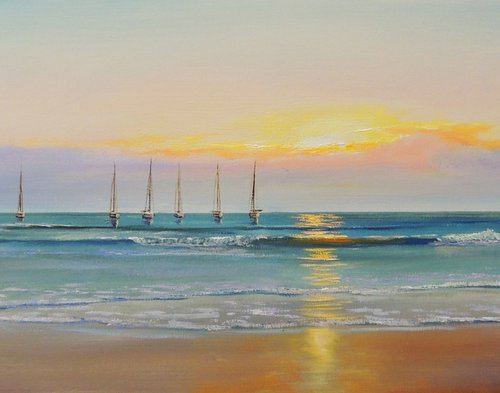 Sails in the Sunset by Paul Narbutt
