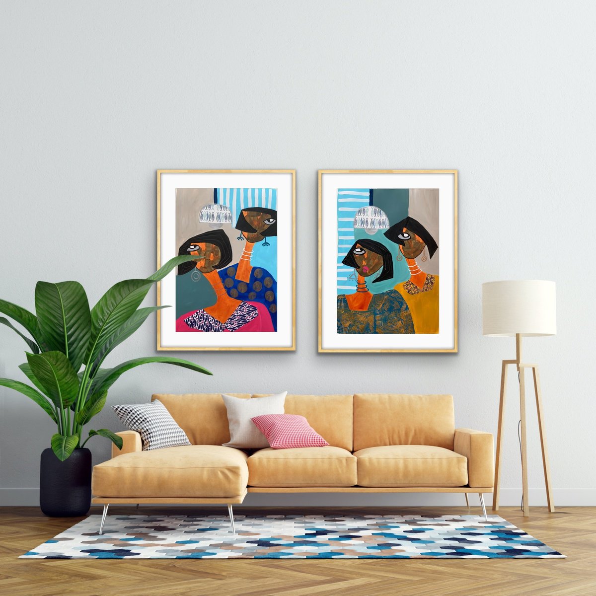 Are You Talking To Me? (Diptych) By Rashna Hackett, 20 X 27, Artwork For Sale On Artfinder