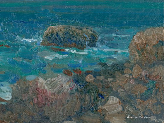 Storm at sea. Cape Kuron