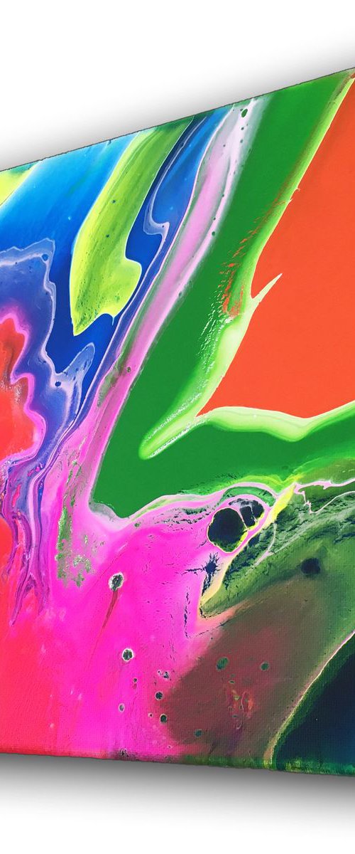 "In The Mix" - FREE USA SHIPPING -  Original Abstract PMS Acrylic Painting, 12 x 12 inches by Preston M. Smith (PMS)