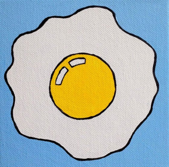 Fried Egg Pop Art Canvas Painting
