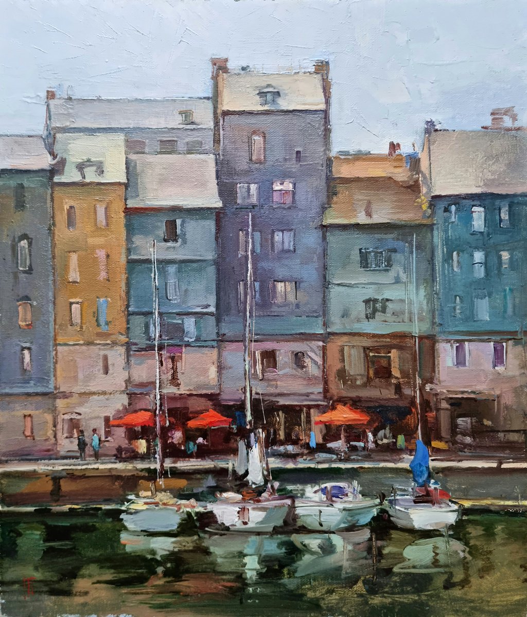 Impressionistic Cityscapes Oil Painting By Hennadii Penskyi, 12 X 14, Study, Original Artwork