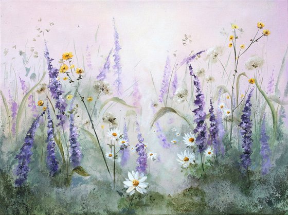 Lupines and Chamomile Drift