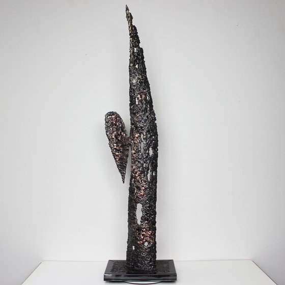 Wodan - Metal abstract sculpture steel bronze brass