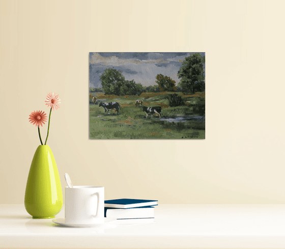 Cows Painting Landscape