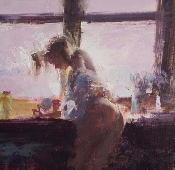 Meggie at window