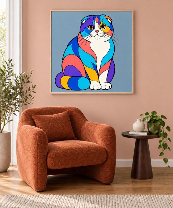 Colorful Scottish Fold Cat #16