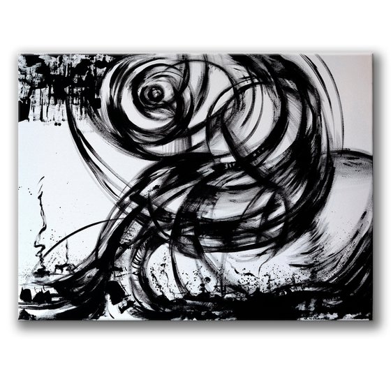 Black and white diptych abstraction About envy
