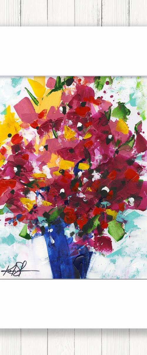 Blooms Of Joy 15 - Vase Of Flowers Painting by Kathy Morton Stanion by Kathy Morton Stanion