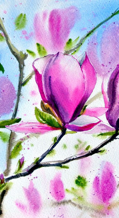 A Pink Magnolia by Ksenia Astakhova