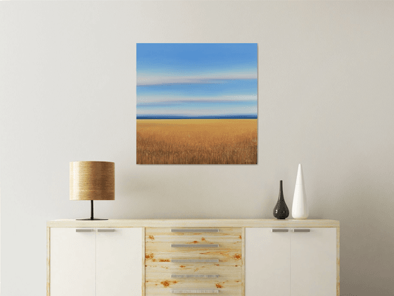 Golden Glow - Blue Sky Landscape