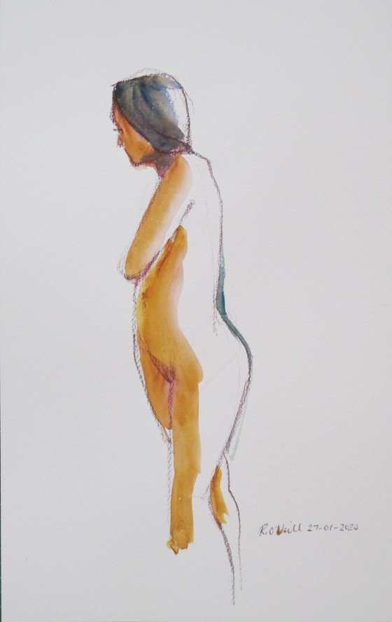 Standing female nude