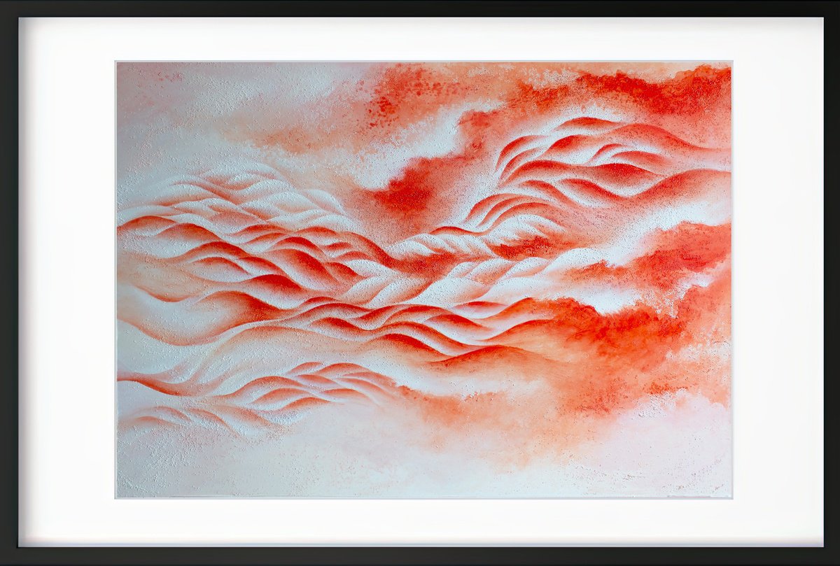 Organic Abstract Acrylic Painting By Francesca Borgo, 37 X 25, Dancing With You, Original Artwork