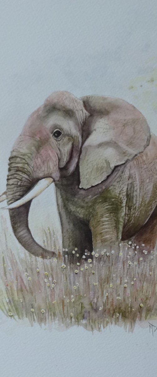 Elephant by Mel Davies Original Art