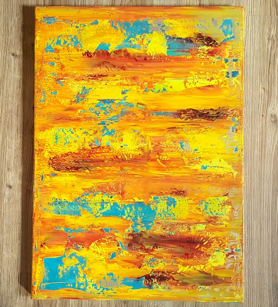 Happy all day long - diptych colorful abstract painting