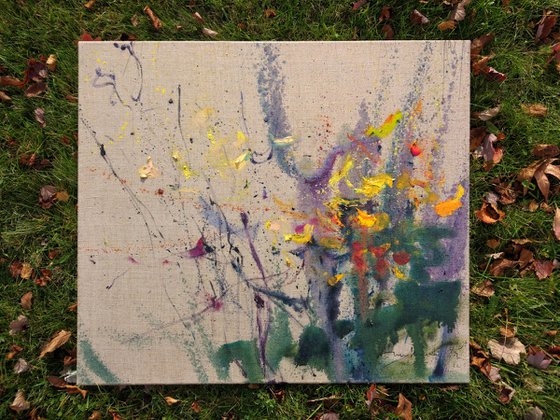 Thoughts among wildflowers .70x80cm.  Autumn .