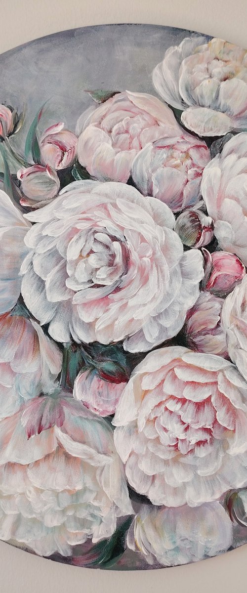 Gentle Pionies. Original. by Elena Pertceva