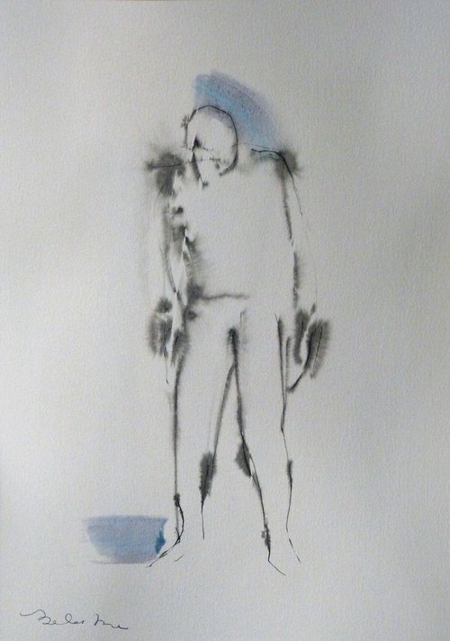 People 19-25, ink on paper 29x41 cm, Artfinder EXCLUSIVE by Frederic Belaubre