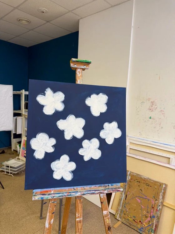 Cloud Dancers in a Field of Blue