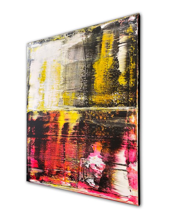 "Come As You Are" - FREE WORLDWIDE SHIPPING + Save As A Series - Original PMS Abstract Diptych Acrylic Paintings On Canvas - 32" x 20"