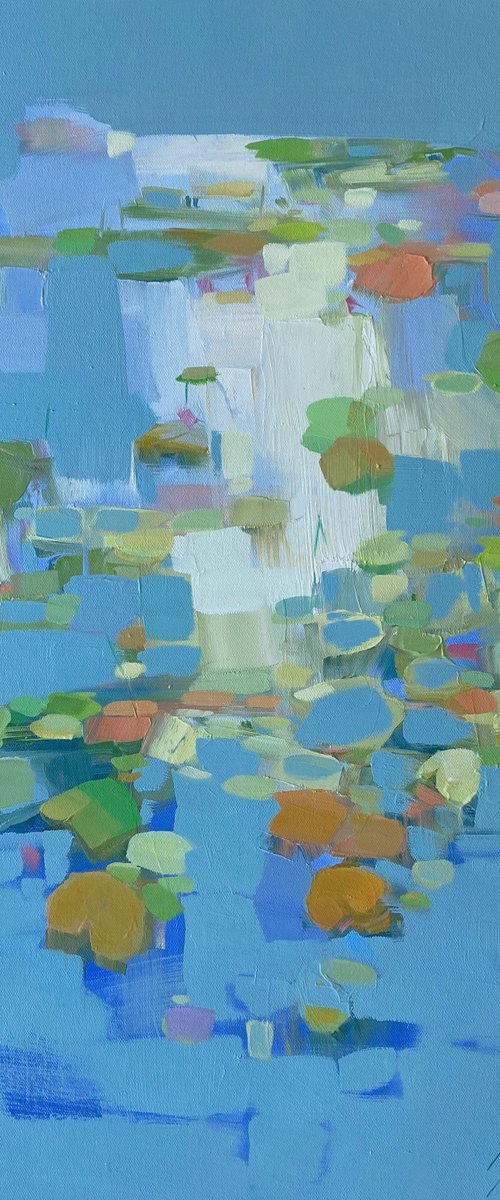 Waterlilies, Original oil painting, Handmade artwork, One of a kind by Vahe Yeremyan