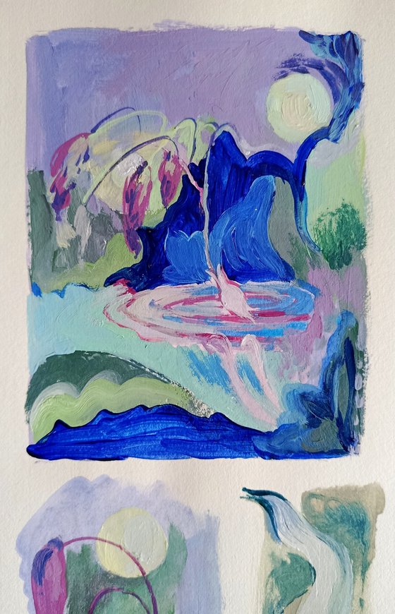 Summer landscape (diptych)
