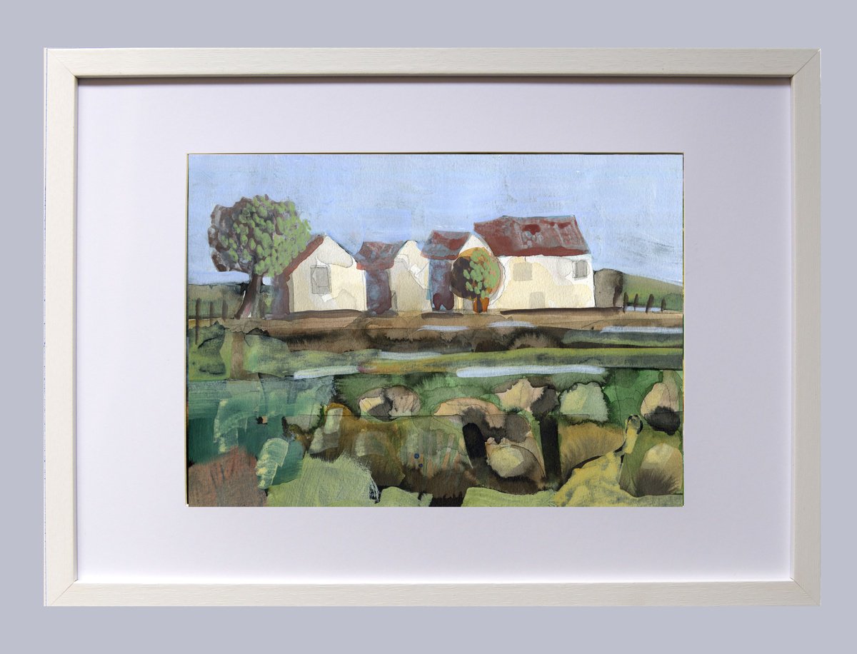 Impressionistic Painting , Moorland Farm By Elizabeth Anne Fox, 18 X 13, Artwork For Sale On Artfinder